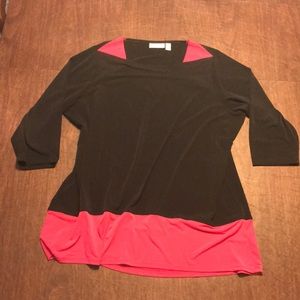 Susan Graver Color Block Blouse.